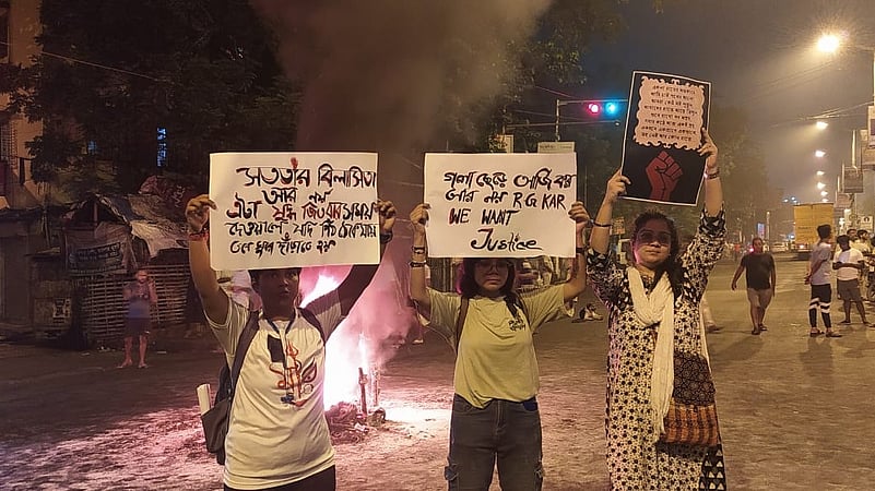 Protest in Kolkata seeking justice for the RG Kar incident